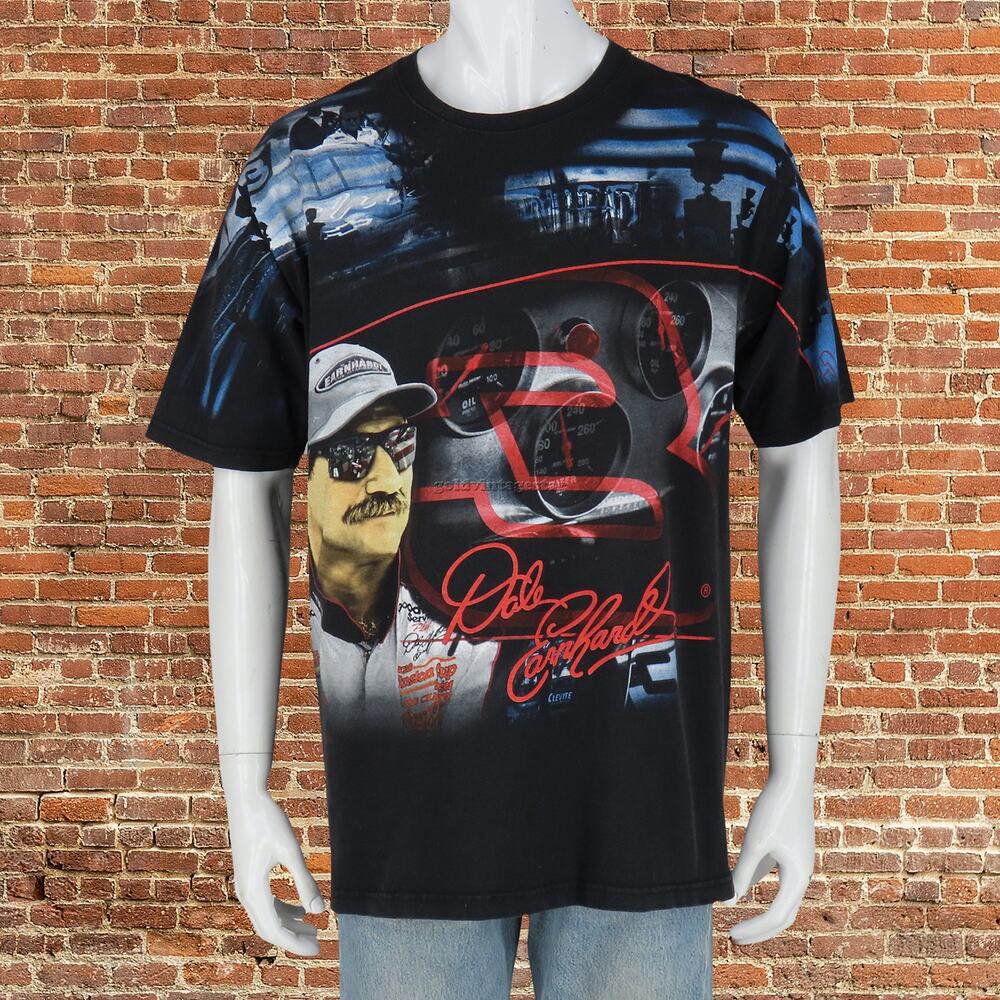 Vintage Dale Earnhardt Seven Time NASCAR Racing All Over Print AOP T Shirt XL